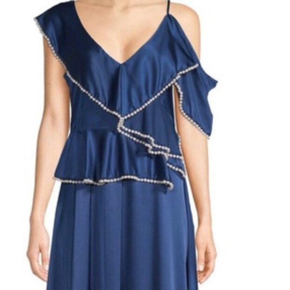Haute Rouge Elegant Asymmetrical Blue Dress